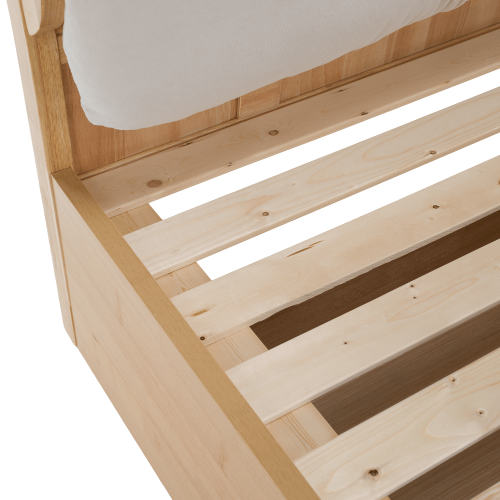 Manželská posteľ, 180x200, masívne drevo, prírodná, FLORENCIA