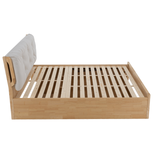 Manželská posteľ, 180x200, masívne drevo, prírodná, FLORENCIA