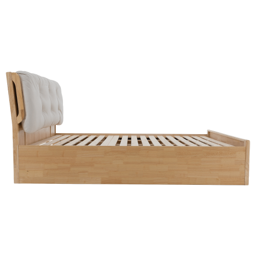 Manželská posteľ, 180x200, masívne drevo, prírodná, FLORENCIA