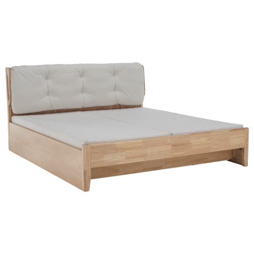 Manželská posteľ, 180x200, masívne drevo, prírodná, FLORENCIA