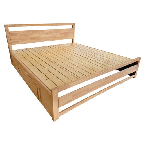 Manželská posteľ, 160x200, masívne drevo, prírodná, SHEILA