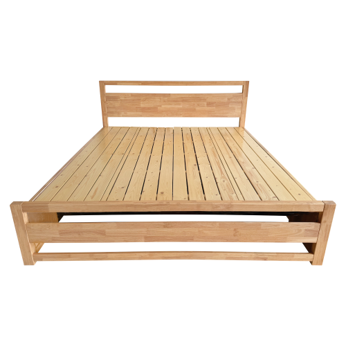 Manželská posteľ, 160x200, masívne drevo, prírodná, SHEILA