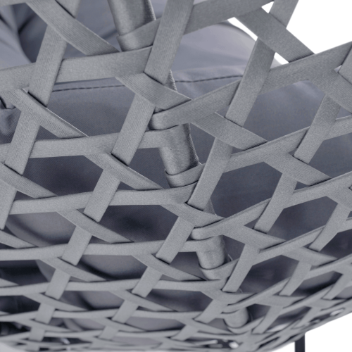 Závesné dvojkreslo, čierna/sivá/tmavosivá, DAKAN NEW