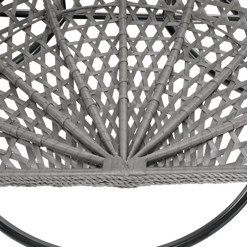 Závesné dvojkreslo, čierna/sivá/tmavosivá, DAKAN NEW