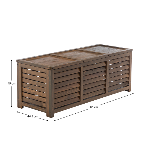 Záhradný úložný box, hnedá, LADAM Záhradný úložný box, hnedá, LADAM