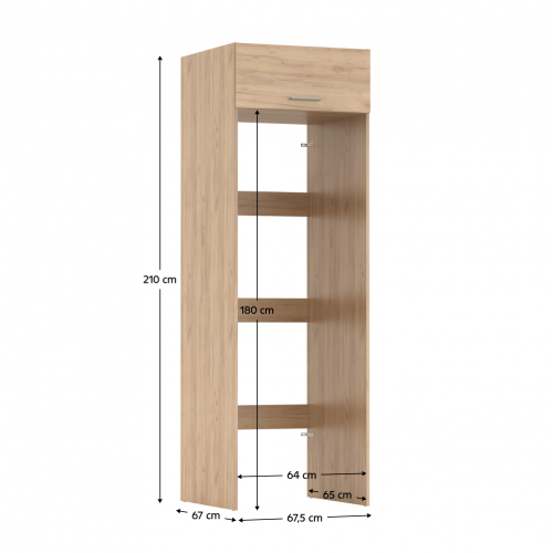 Skrinka nad práčku a sušičku, dub artisan, JERGI