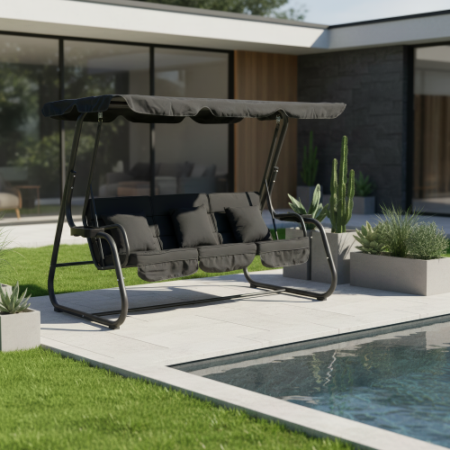 Záhradná hojdačka, tmavosivá, MIJA