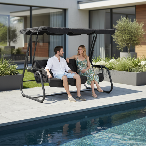 Záhradná hojdačka, tmavosivá, MIJA