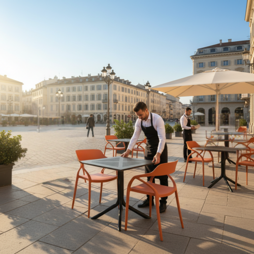 Záhradný stôl, čierna, DENTON NEW