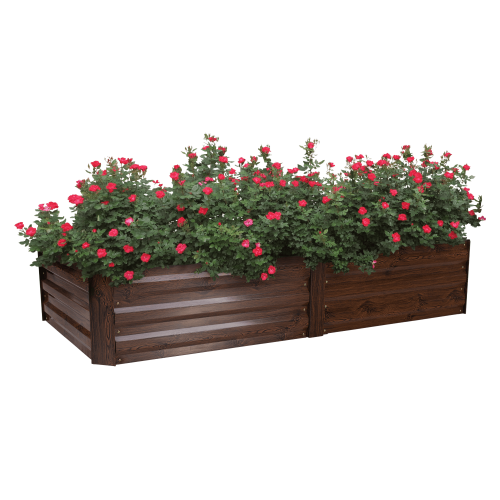 Vyvýšený záhon, hnedý, oceľ, NONKY TYP 7