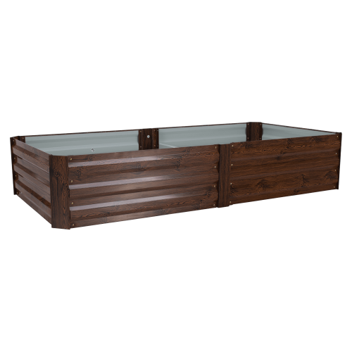 Vyvýšený záhon, hnedý, oceľ, NONKY TYP 7