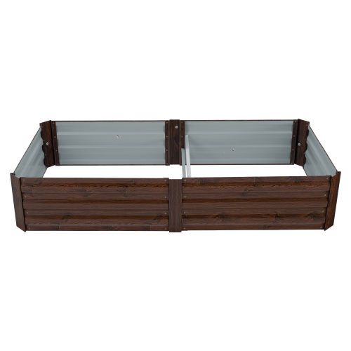 Vyvýšený záhon, hnedý, oceľ, NONKY TYP 7