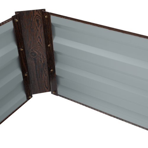 Vyvýšený záhon, hnedý, oceľ, NONKY TYP 7