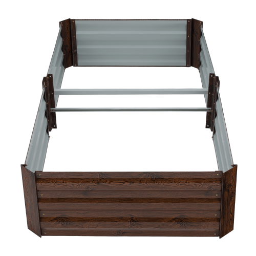 Vyvýšený záhon, hnedý, oceľ, NONKY TYP 7