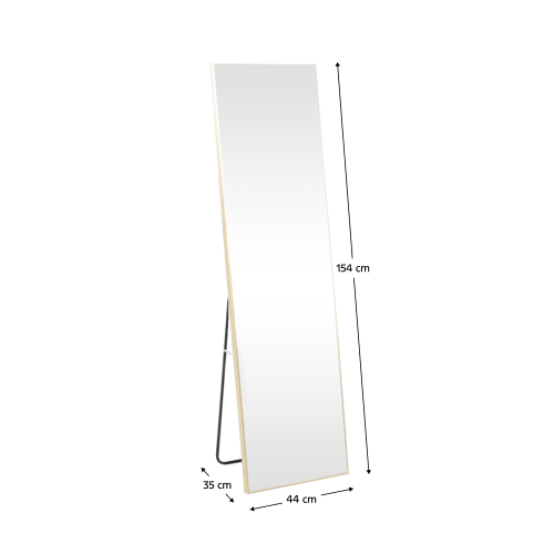 Stojanové zrkadlo, zlatá, LUSET NEW
