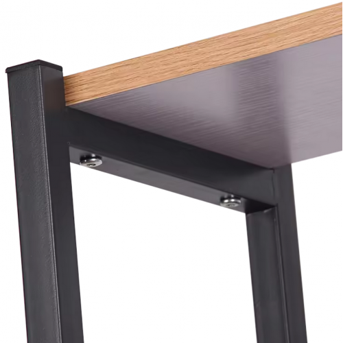 Regál, čierna/rustikálne drevo, LEMY