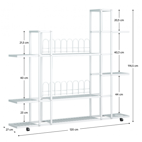 Regál, biela, LASKIA