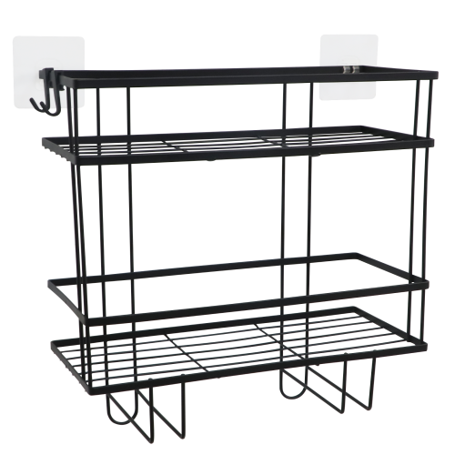 Organizér do kúpelne, čierna, SABRINA