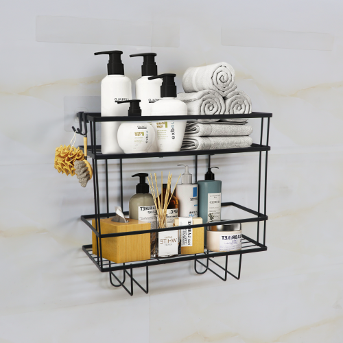 Organizér do kúpelne, čierna, SABRINA