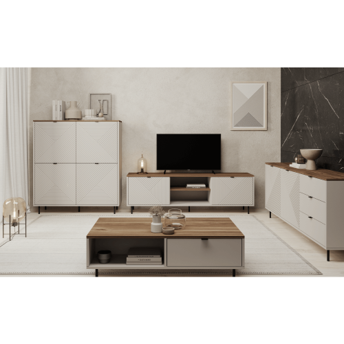 Regál, kašmír/dub castello, EYCO 4D