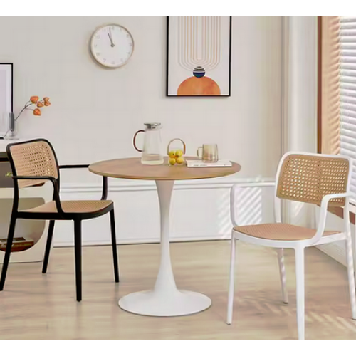 Stohovateľná stolička, čierna/béžová, RAVID NEW TYP 2