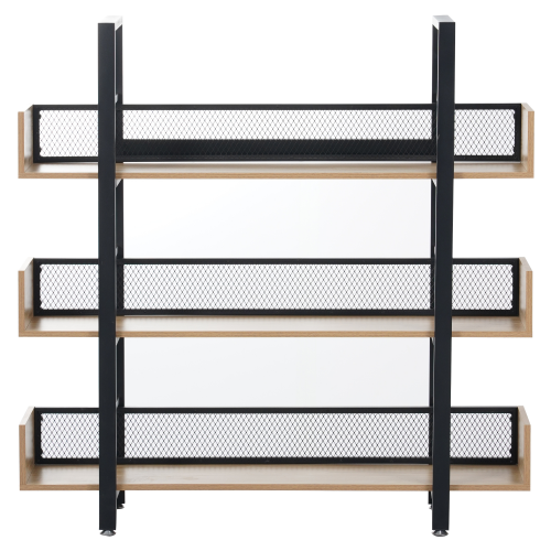 3-policový regál, dub/čierna, KILIS NEW TYP 1