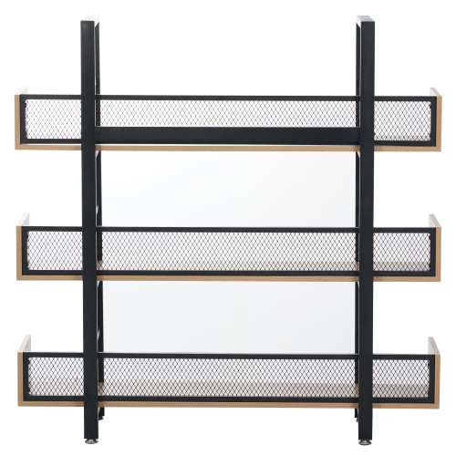 3-policový regál, dub/čierna, KILIS NEW TYP 1