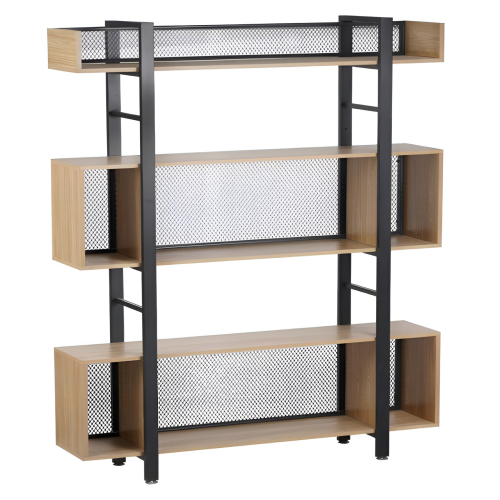 3-policový regál, dub/čierna, KILIS NEW TYP 4