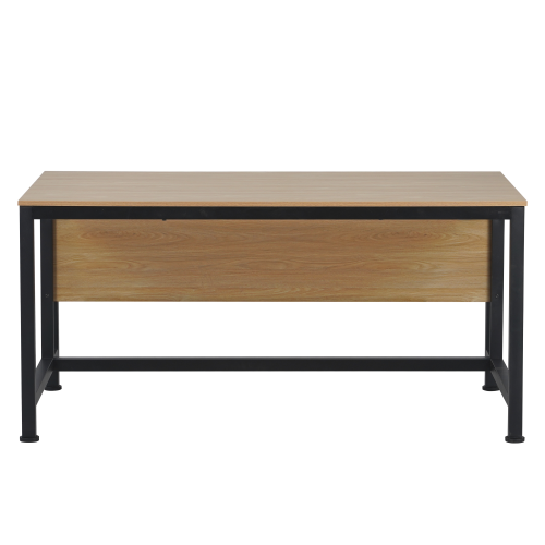 Písací stôl, dub/čierna, 120x80 cm, KILIS NEW