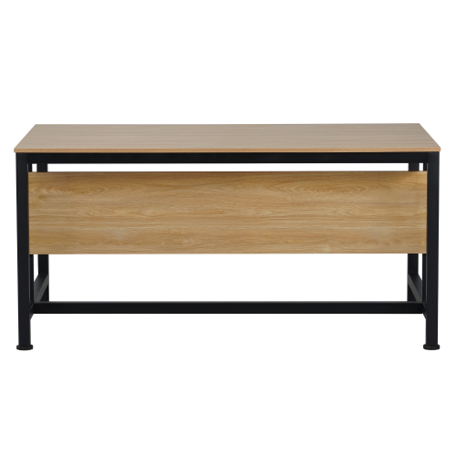 Písací stôl, dub/čierna, 120x80 cm, KILIS NEW