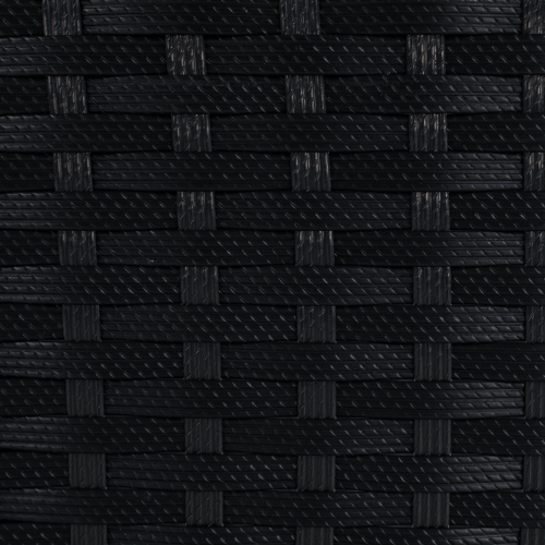 Záhradný ratanový set, akáciové drevo, čierna/krémová/prírodná, MELFORD