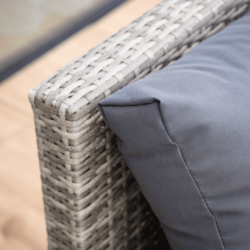 Záhradný ratanový set, sivá/prírodná/krémová, DEBRA