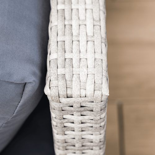 Záhradný ratanový set, sivá/prírodná/krémová, DEBRA