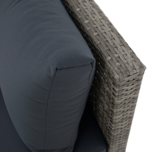 Záhradný ratanový set, sivá/prírodná/krémová, DEBRA