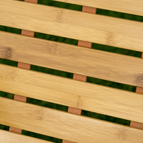 Záhradné polohovacie kreslo, prírodná, bambus, URSEL