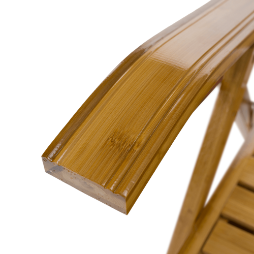 Záhradné polohovacie kreslo, prírodná, bambus, URSEL