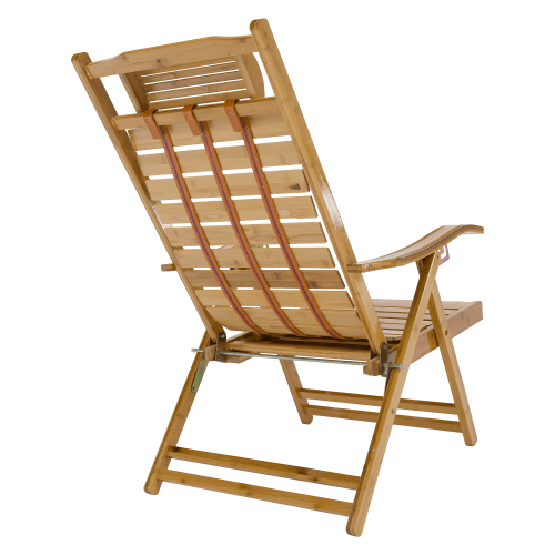 Záhradné polohovacie kreslo, prírodná, bambus, URSEL
