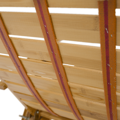 Záhradné polohovacie kreslo, prírodná, bambus, URSEL