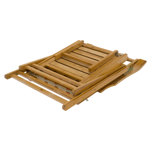 Záhradné polohovacie kreslo, prírodná, bambus, URSEL