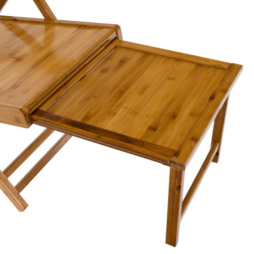 Záhradné polohovacie kreslo, prírodná, bambus, VARDON