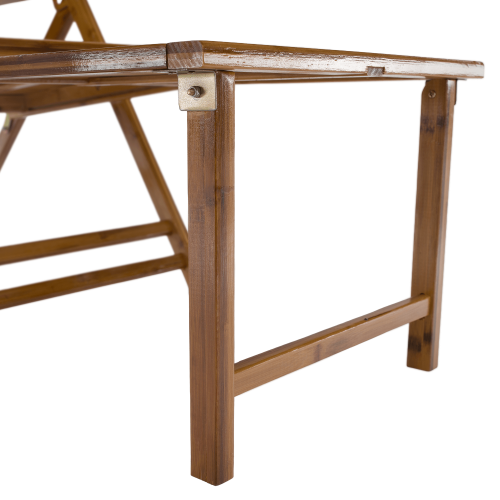 Záhradné polohovacie kreslo, prírodná, bambus, VARDON