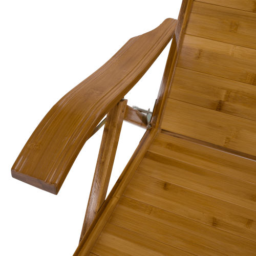 Záhradné polohovacie kreslo, prírodná, bambus, VARDON