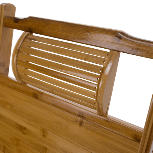 Záhradné polohovacie kreslo, prírodná, bambus, VARDON