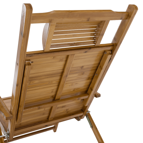 Záhradné polohovacie kreslo, prírodná, bambus, VARDON