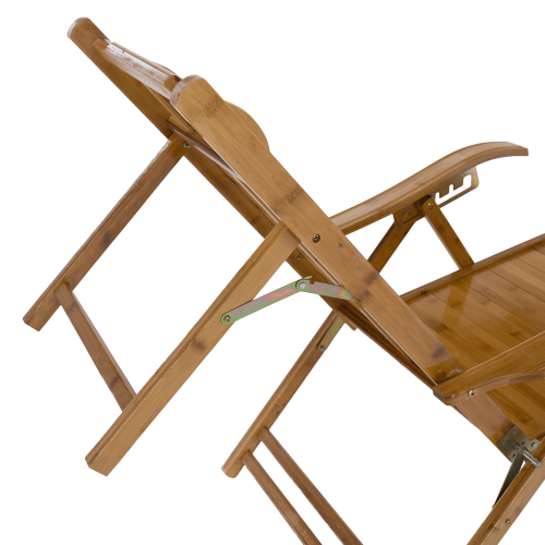 Záhradné polohovacie kreslo, prírodná, bambus, VARDON