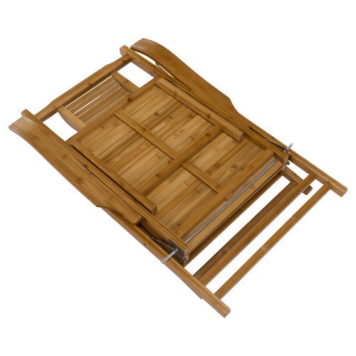 Záhradné polohovacie kreslo, prírodná, bambus, VARDON