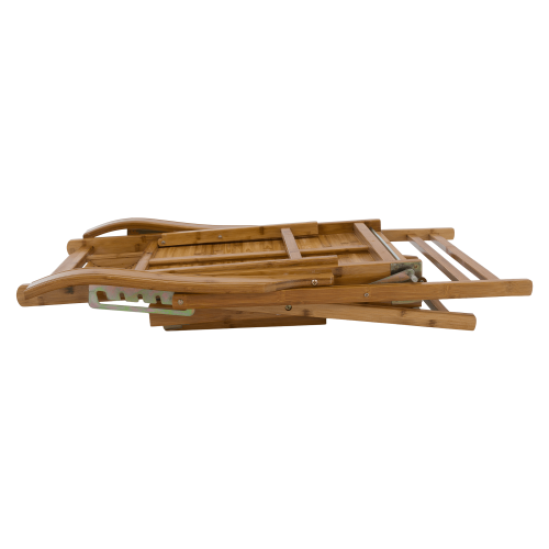 Záhradné polohovacie kreslo, prírodná, bambus, VARDON