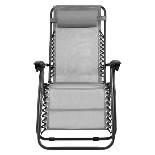 Záhradné polohovacie kreslo, svetlosivá, GERALD NEW