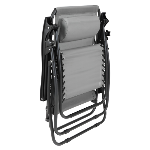 Záhradné polohovacie kreslo, svetlosivá, GERALD NEW