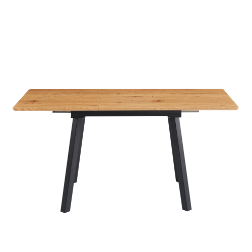 Jedálenský rozkladací stôl, 120-160x80 cm, dub/čierna, DIRAN Jedálenský rozkladací stôl, 120-160x80 cm, dub/čierna, DIRAN